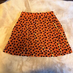 Madewell W's Velvet Circle Mini Skirt in Leopard Dot Size 0